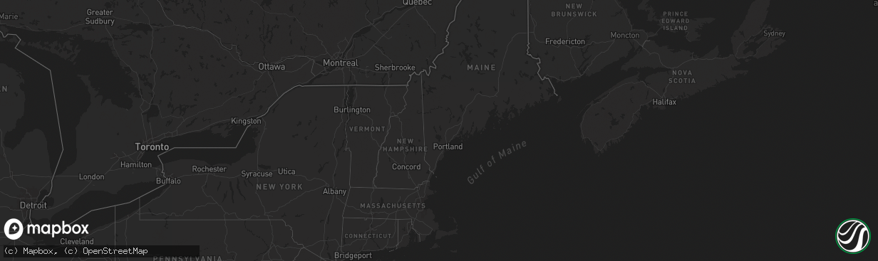 Hail map in Maine on July 11, 2025