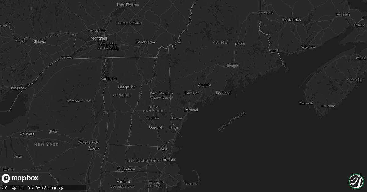 Hail map in Maine on July 11, 2025