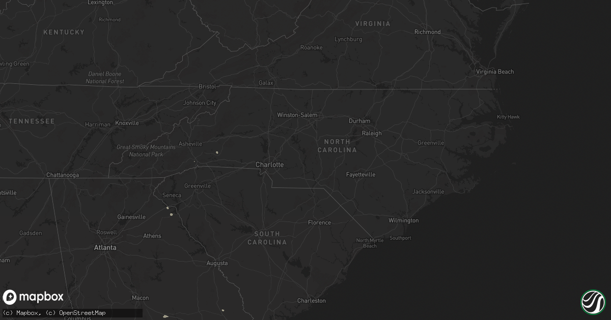 Hail map in North Carolina on July 11, 2025