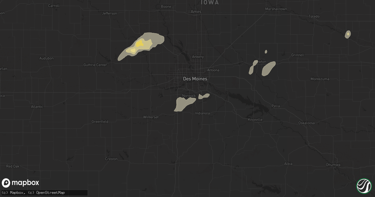Hail map in Norwalk, IA on July 11, 2025