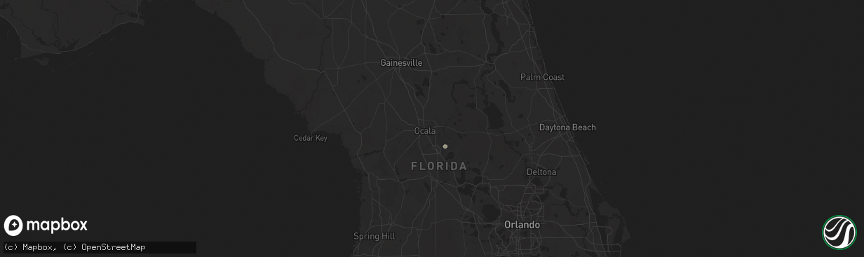 Hail map in Ocala, FL on July 11, 2025