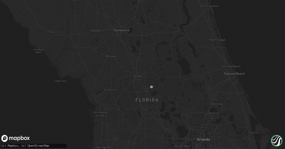 Hail map in Ocala, FL on July 11, 2025