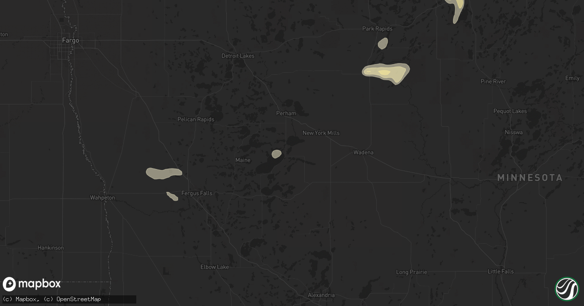 Hail map in Ottertail, MN on July 11, 2025
