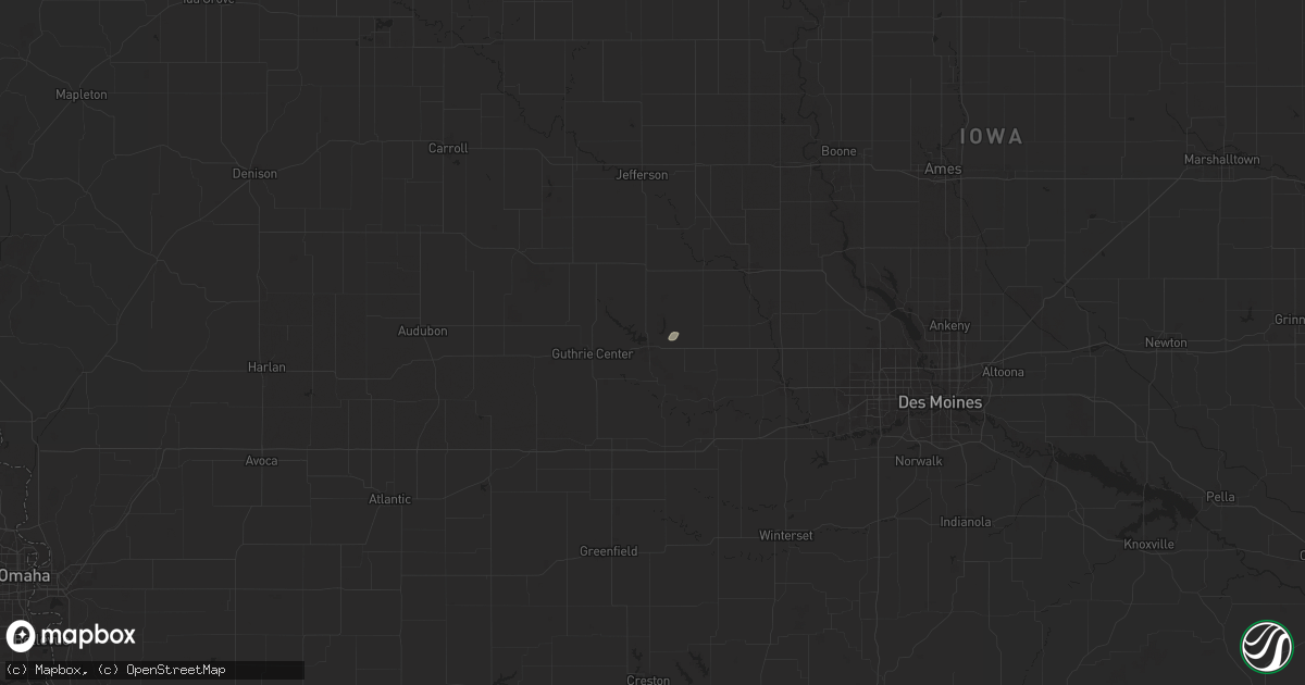 Hail map in Panora, IA on July 11, 2025