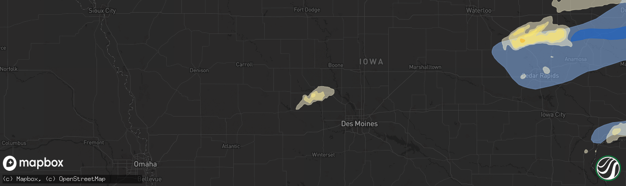 Hail map in Perry, IA on July 11, 2025