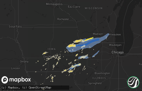 Hail map preview on 07-11-2025