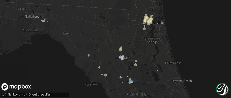 Hail map in Alachua, FL on July 11, 2026