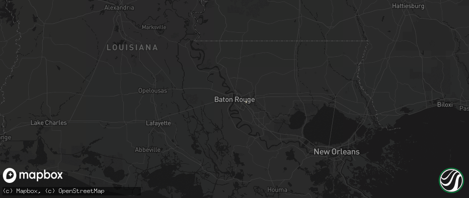 Hail map in Baton Rouge, LA on July 11, 2026