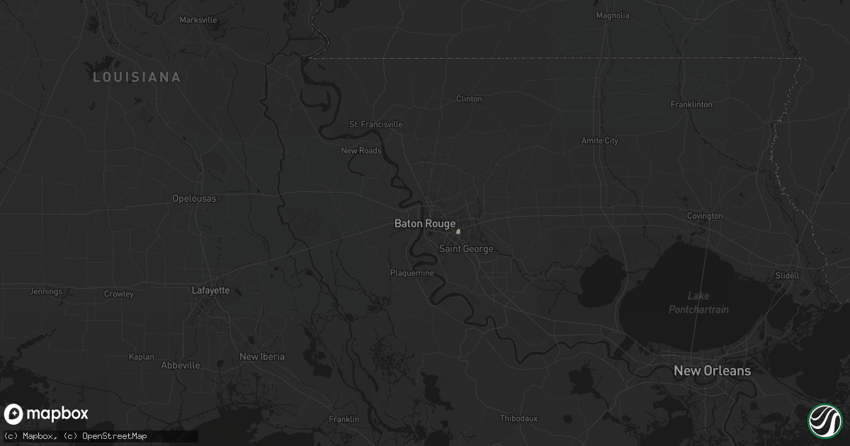 Hail map in Baton Rouge, LA on July 11, 2026