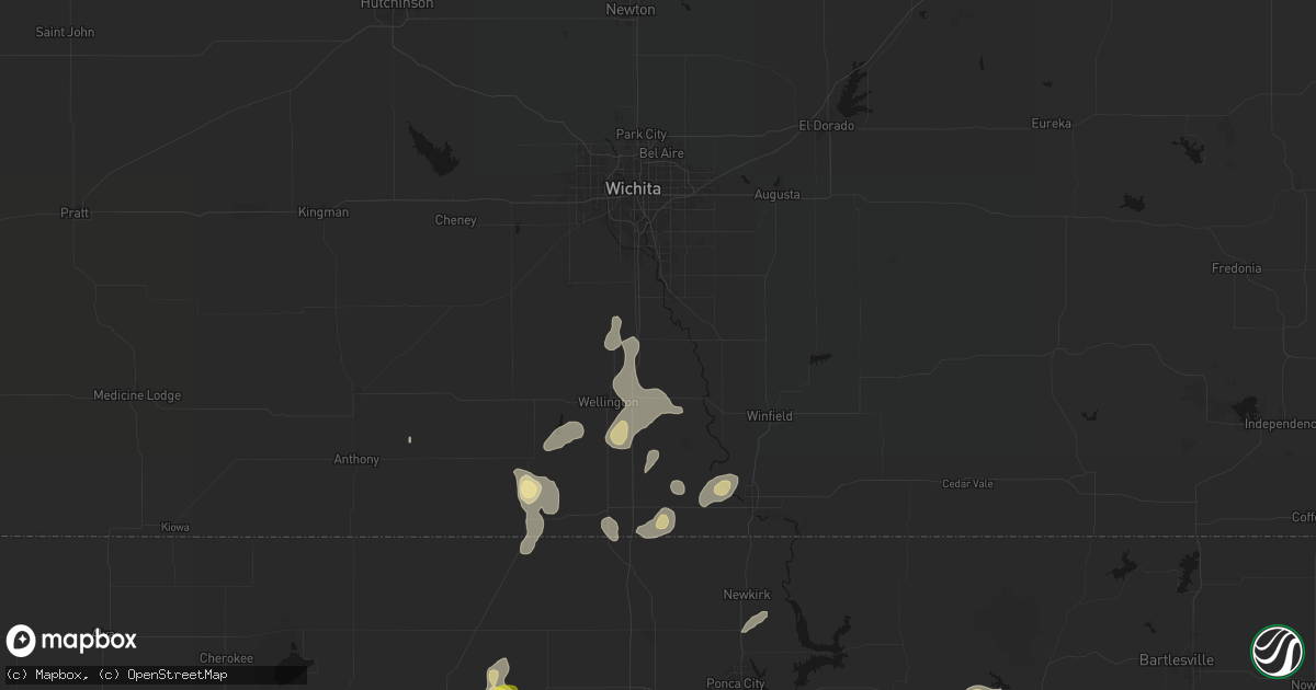 Hail map in Belle Plaine, KS on July 11, 2026