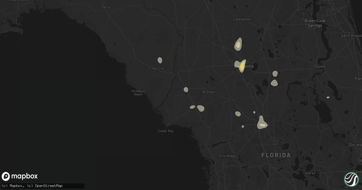 Hail map in Chiefland, FL on July 11, 2026