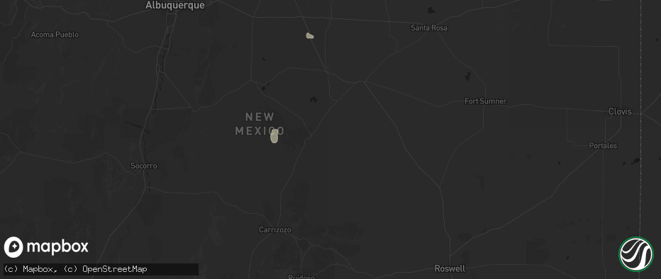 Hail map in Corona, NM on July 11, 2026