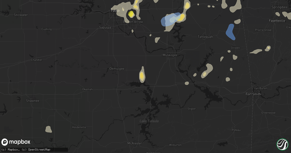 Hail map in Council Hill, OK on July 11, 2026