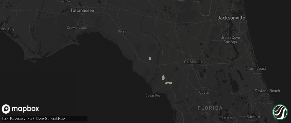 Hail map in Cross City, FL on July 11, 2026