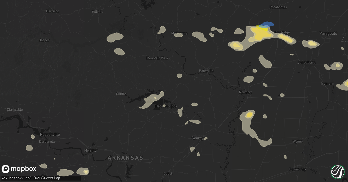 Hail map in Drasco, AR on July 11, 2026