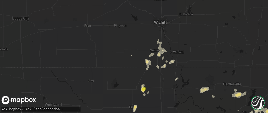 Hail map in Freeport, KS on July 11, 2026