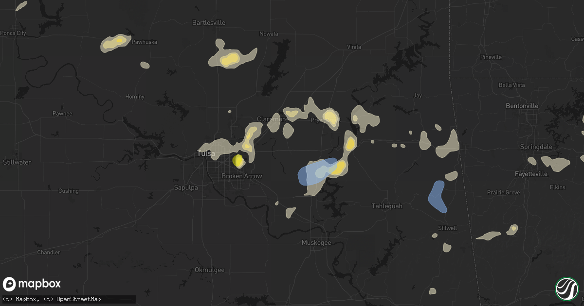 Hail map in Inola, OK on July 11, 2026