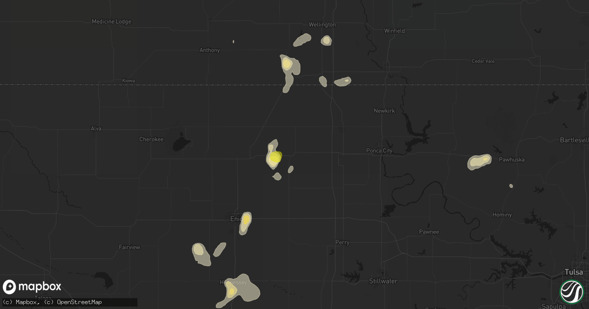 Hail map in Lamont, OK on July 11, 2026