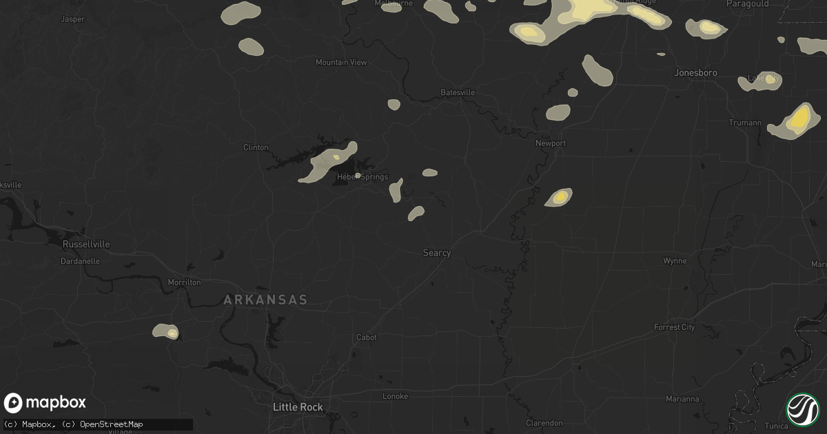 Hail map in Letona, AR on July 11, 2026