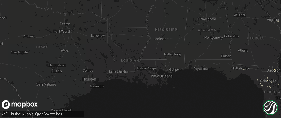 Hail map in Louisiana on July 11, 2026