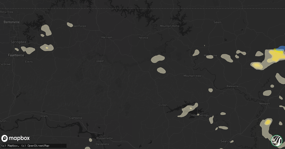 Hail map in Marshall, AR on July 11, 2026