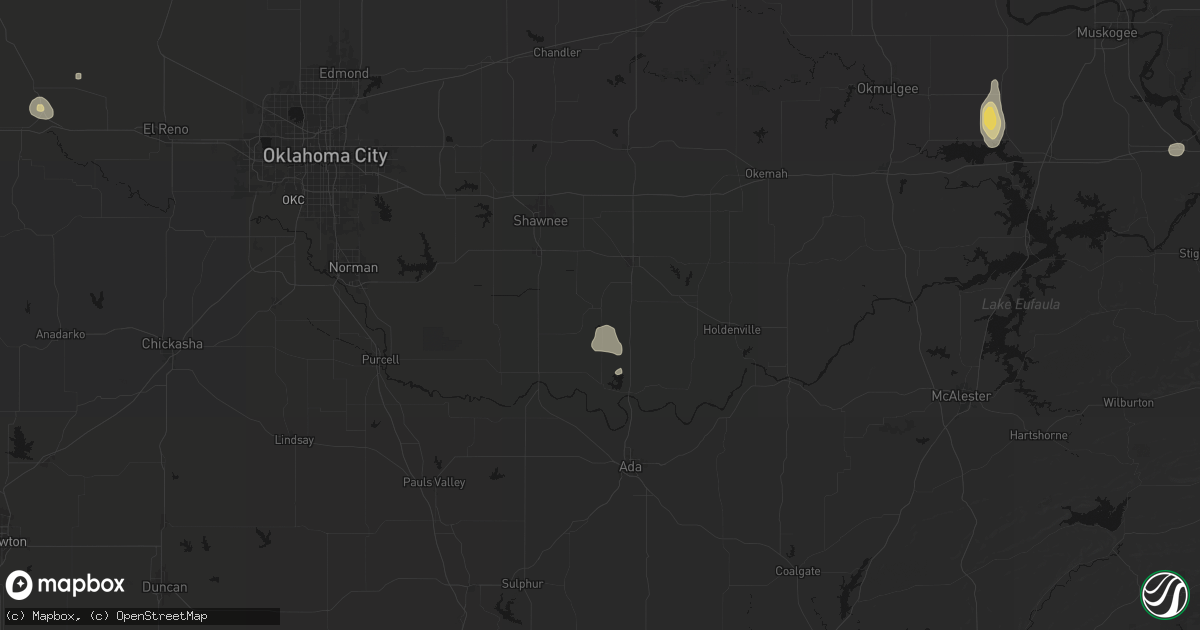 Hail map in Maud, OK on July 11, 2026
