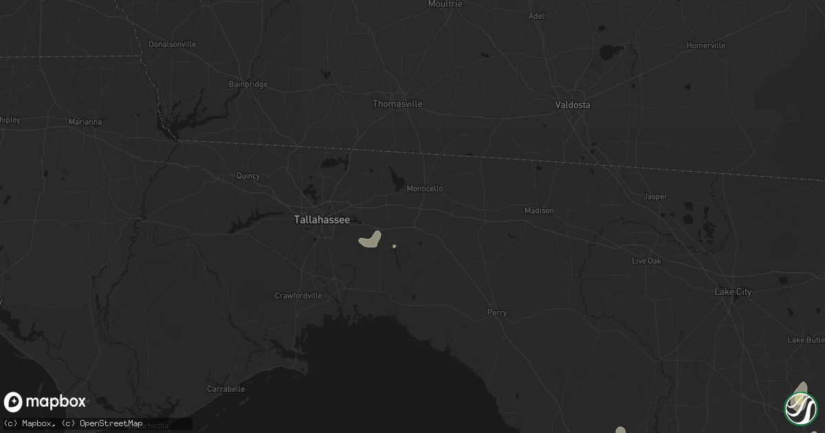 Hail map in Monticello, FL on July 11, 2026