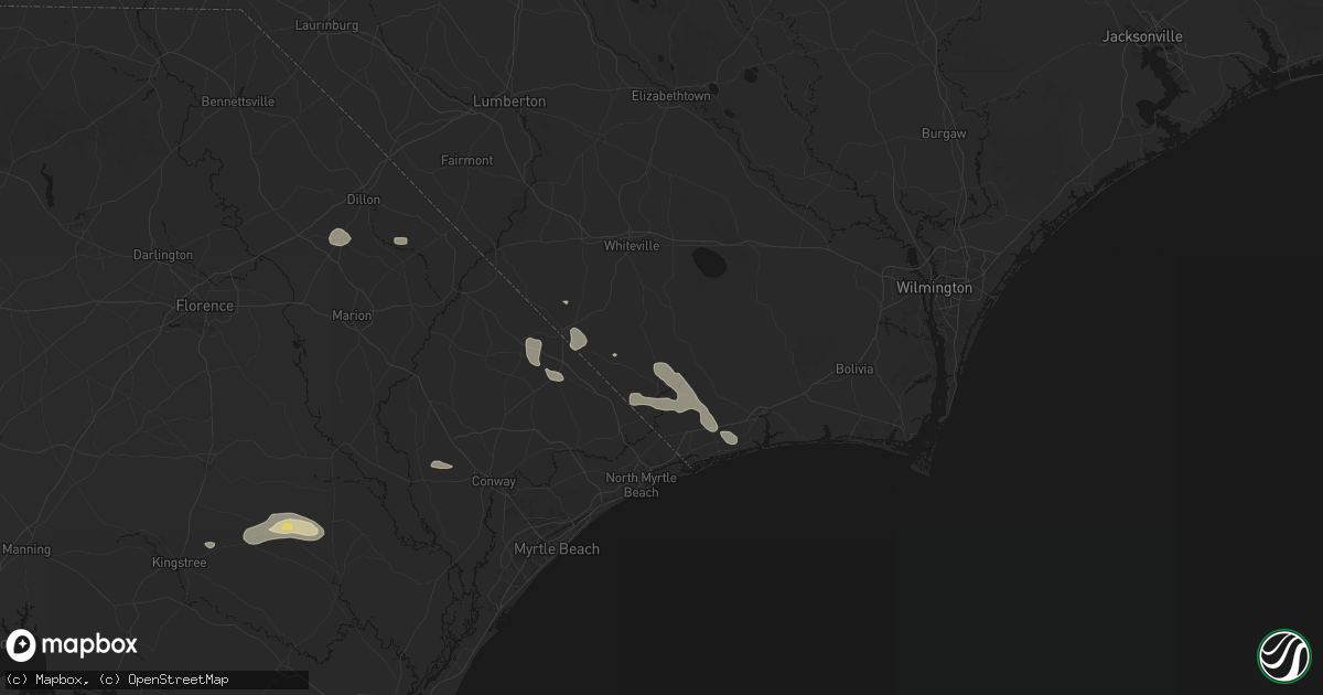 Hail map in Nakina, NC on July 11, 2026