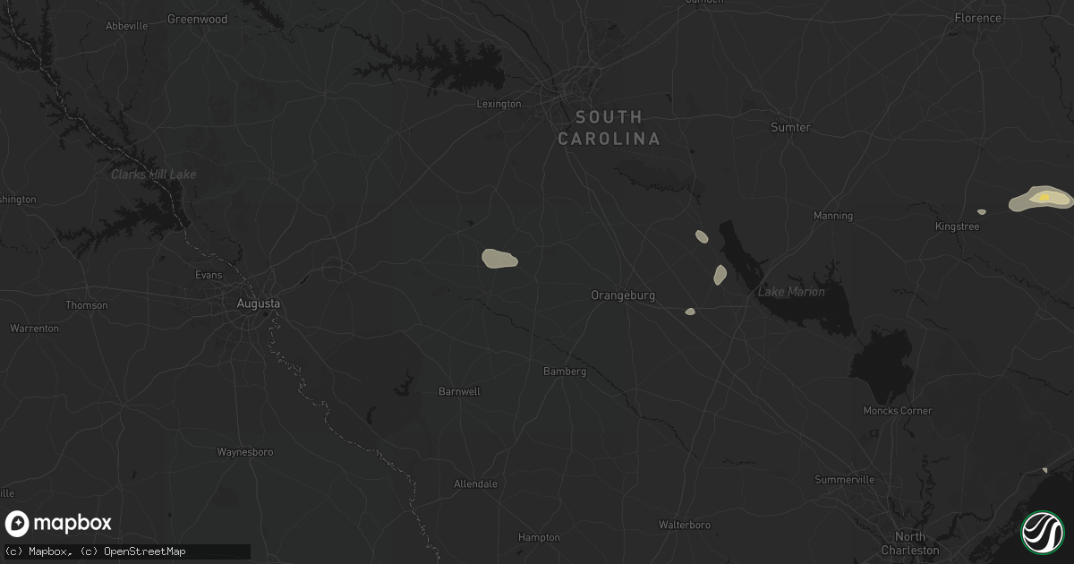 Hail map in Neeses, SC on July 11, 2026