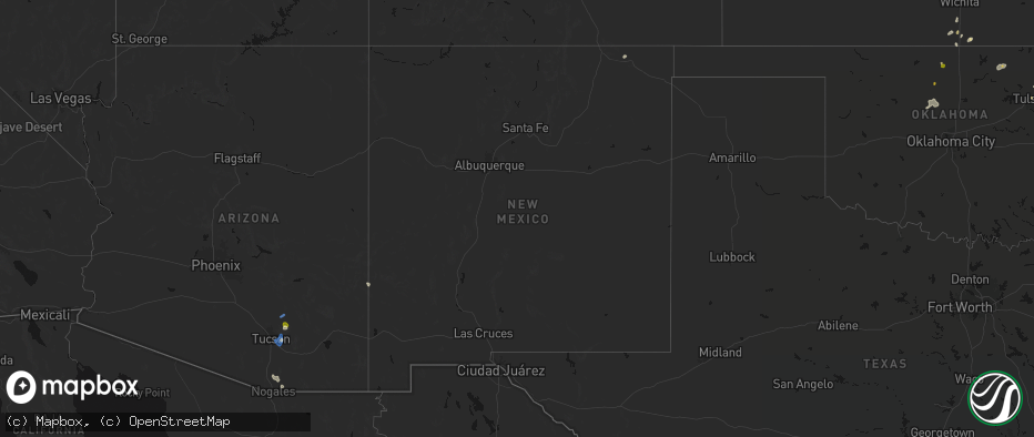 Hail map in New Mexico on July 11, 2026