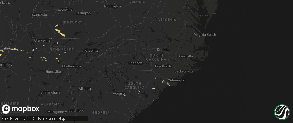 Hail map in North Carolina on July 11, 2026
