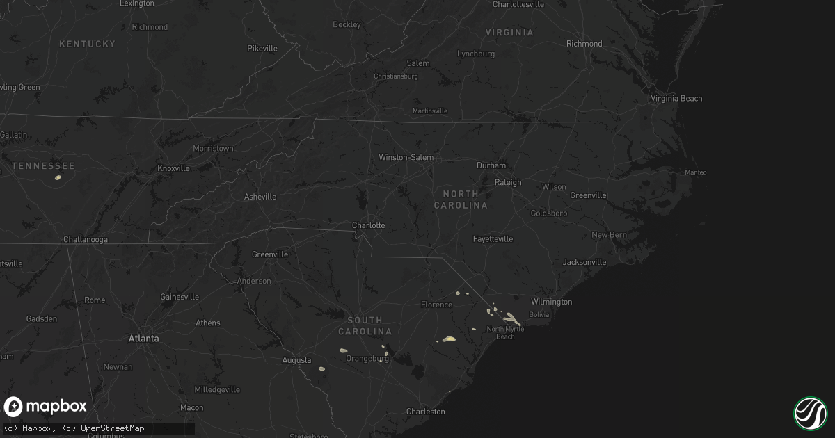 Hail map in North Carolina on July 11, 2026