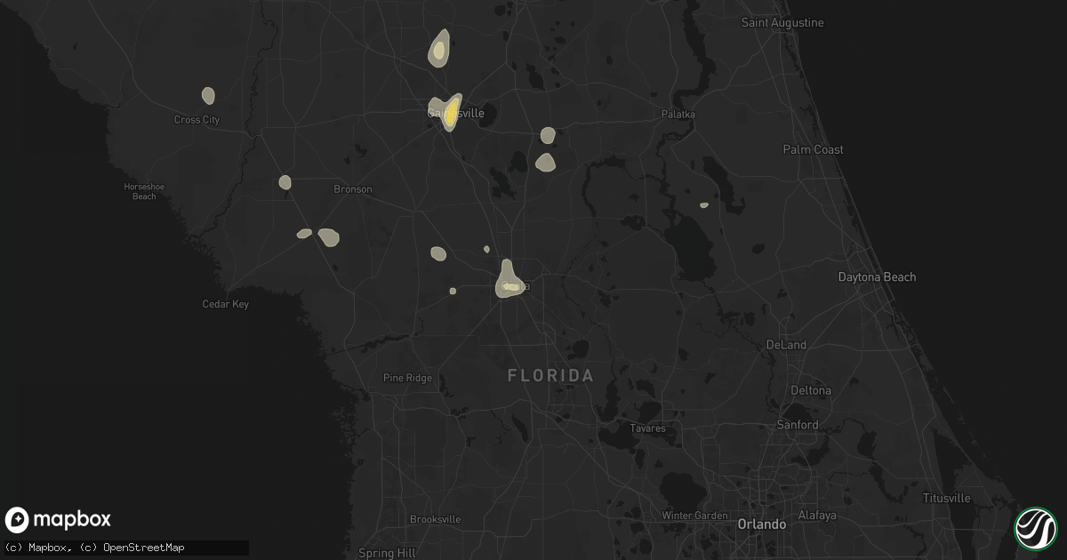 Hail map in Ocala, FL on July 11, 2026