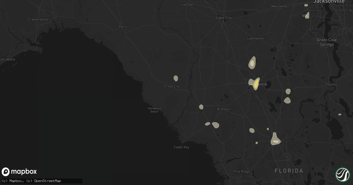 Hail map in Old Town, FL on July 11, 2026