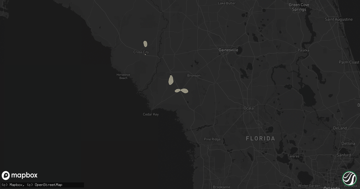 Hail map in Otter Creek, FL on July 11, 2026