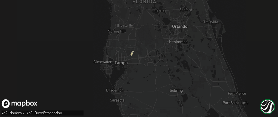 Hail map in Plant City, FL on July 11, 2026