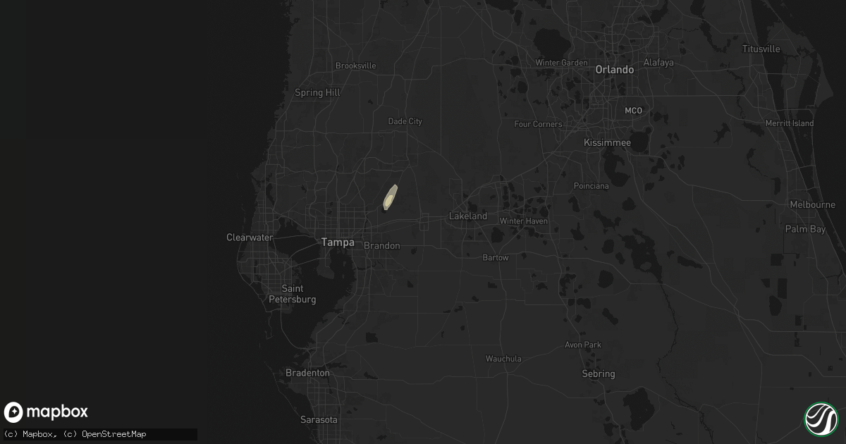 Hail map in Plant City, FL on July 11, 2026