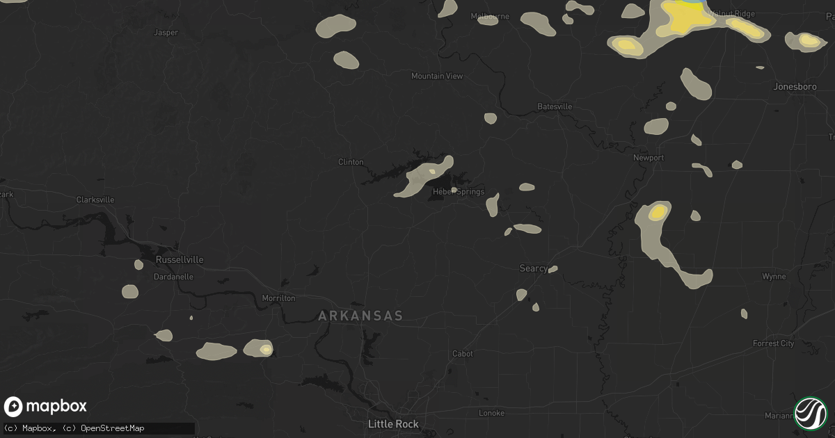 Hail map in Quitman, AR on July 11, 2026