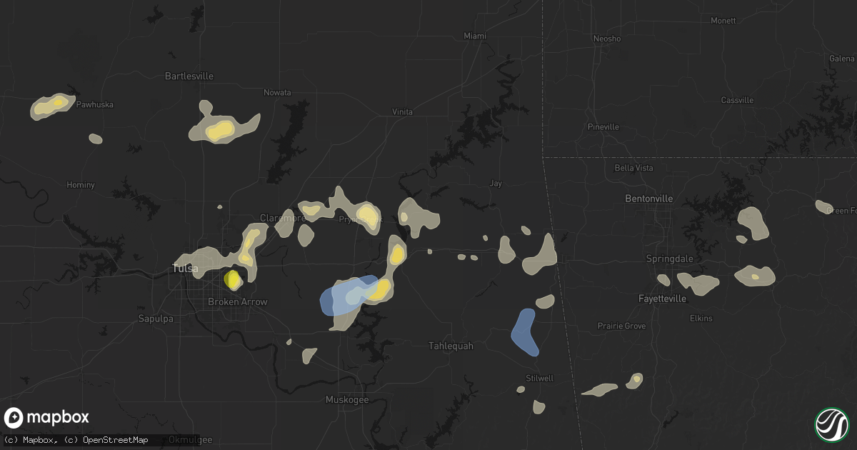 Hail map in Salina, OK on July 11, 2026