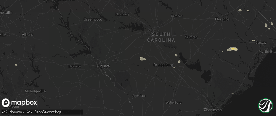 Hail map in Salley, SC on July 11, 2026