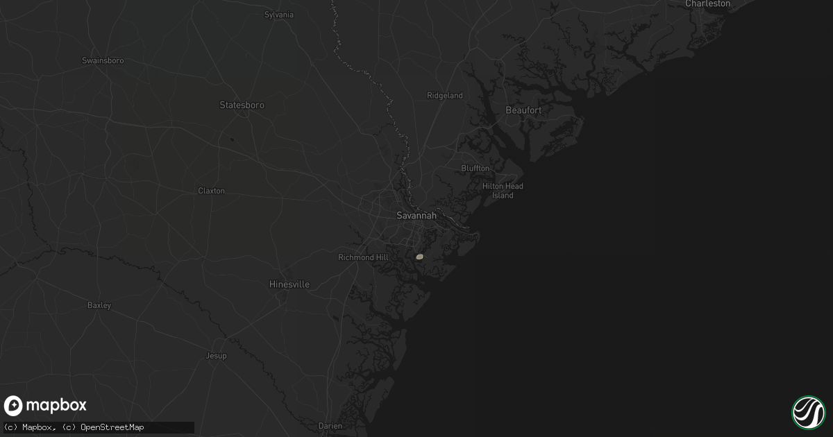 Hail map in Savannah, GA on July 11, 2026