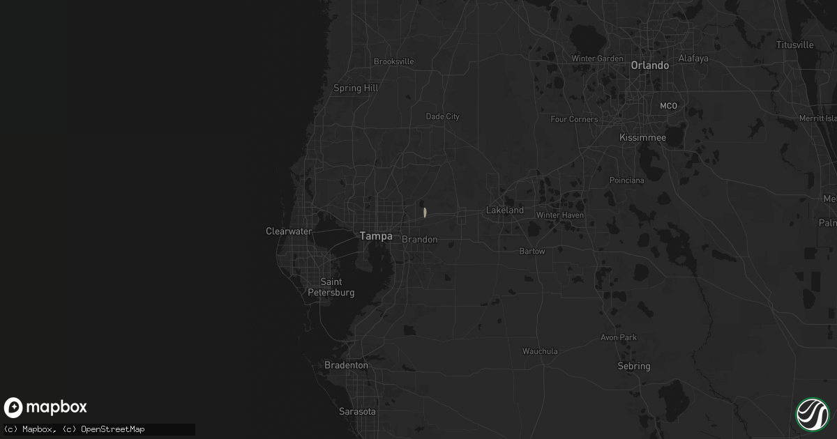 Hail map in Seffner, FL on July 11, 2026