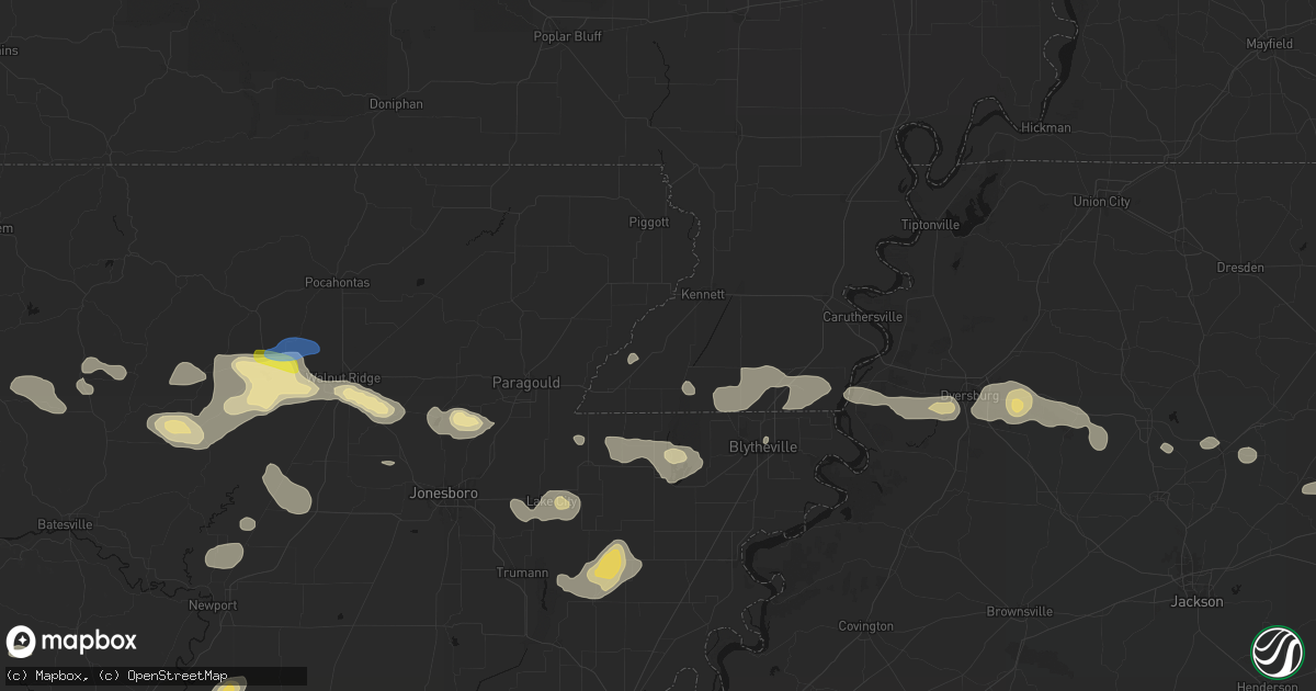 Hail map in Senath, MO on July 11, 2026