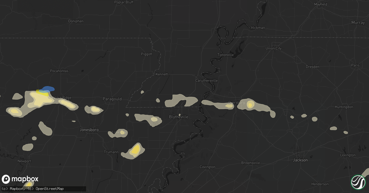 Hail map in Steele, MO on July 11, 2026