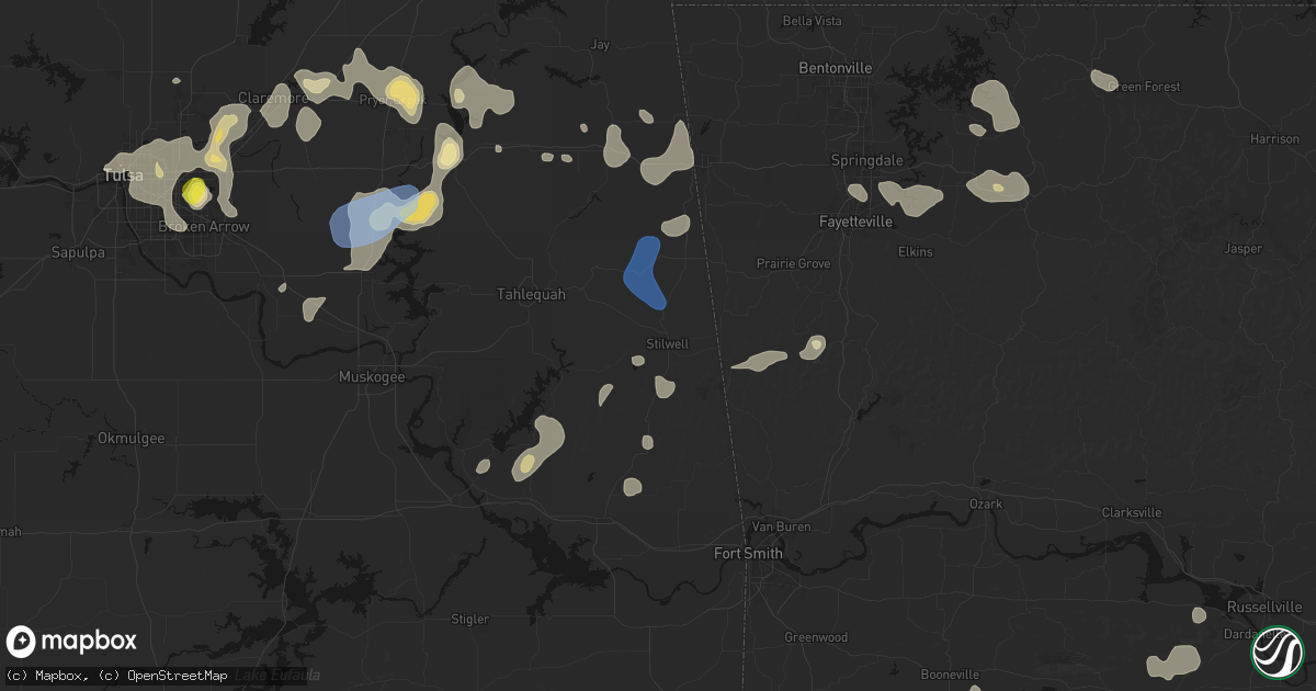 Hail map in Stilwell, OK on July 11, 2026