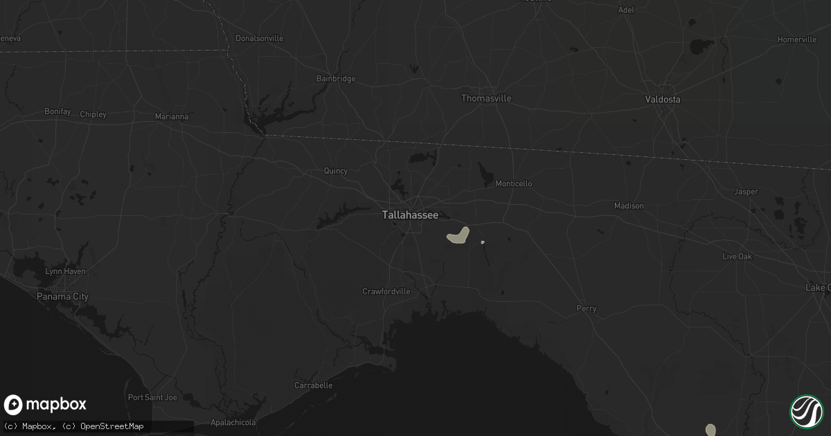 Hail map in Tallahassee, FL on July 11, 2026