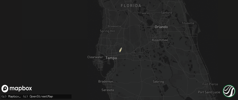 Hail map in Thonotosassa, FL on July 11, 2026