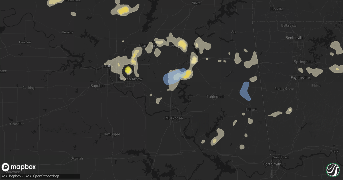 Hail map in Wagoner, OK on July 11, 2026