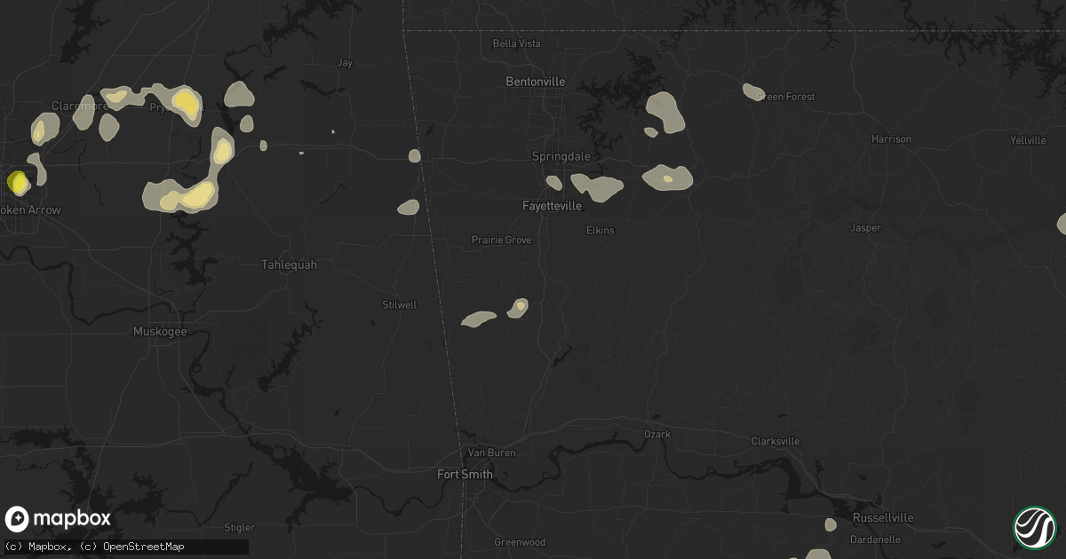 Hail map in West Fork, AR on July 11, 2026