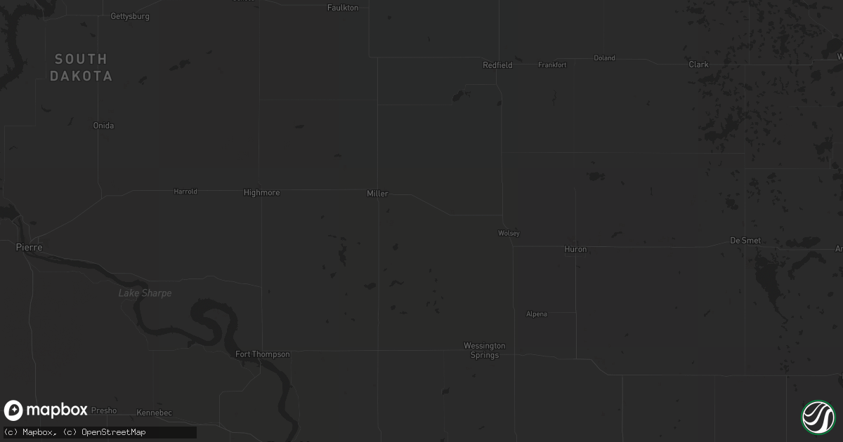 Hail map in Big Stone City, SD on July 12, 2012